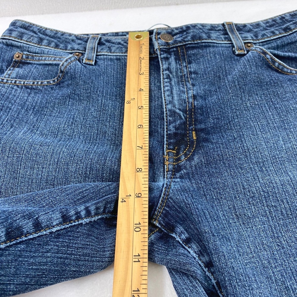 GAP‎ Flare Jeans Women Size 12 R Medium Wash Denim Stretch Mid Rise - Picture 7 of 11